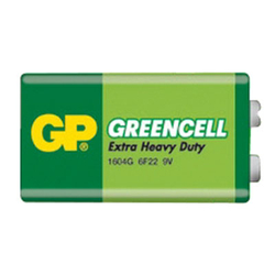 Baterie 6F22 (9V) Zn-Cl GP Greencell 1ks / shrink