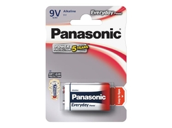 Baterie 6F22 (9V) alkalická PANASONIC Everyday Power 1ks / blistr