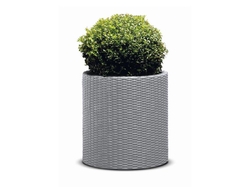 Květináč KETER Cylinder L Silver Grey