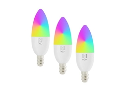 Smart LED žárovka E14 6W RGB+CCT IMMAX NEO 07716C WiFi Tuya sada 3ks