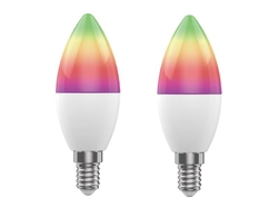 Smart LED žárovka E14 5W RGB CCT WOOX R9075/2pack WiFi Tuya sada 2ks