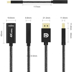 Adapter wtyk DisplayPort - gniazdo HDMI 4K SPD-H03