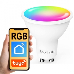 Chytrá žárovka Tuya Laxihub RGB WiFi GU10