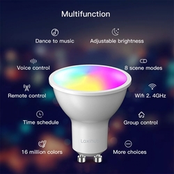 Chytrá žárovka Tuya Laxihub RGB WiFi GU10