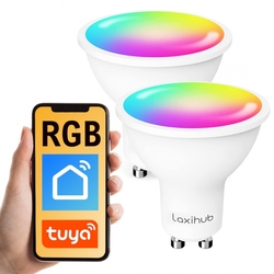 Chytrá žárovka Tuya Laxihub x2 RGB WiFi GU10