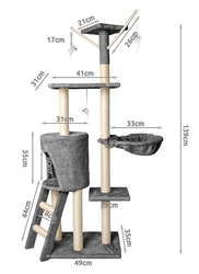 Strom šedé kočky 138 cm