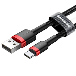 Baseus Cafule kabel USB-C 3A 0,5 m (červeno-černý)