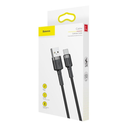 Baseus Cafule kabel USB-C 3A 0,5 m (šedo-černý)