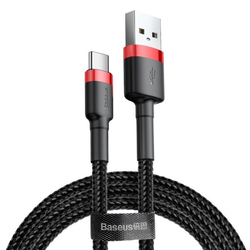 Baseus Cafule kabel USB-C 3A 1m (červeno-černý)