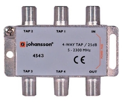 4cestný odbočovač 5-2300 MHz Johansson 4543 25dB