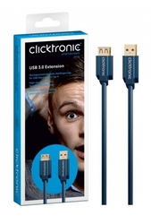 CICKTRONIC USB 3.0 prodlužovací kabel, zásuvka-zástrčka, 1,8m