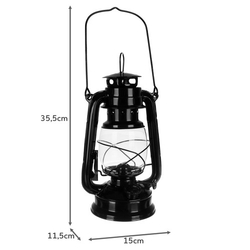 Černá olejová lampa 24cm