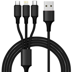 4x USB nabíječka do auta + Xtrobb 19907 kabel