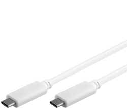 Kabel USB 3.1 konektor USB C / USB-C, 1m bílý