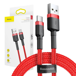 Baseus Cafule USB-C kabel 2A 3m - červený