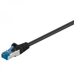 CAT 6A S/FTP LAN Patchcord kabel, černý, 10m