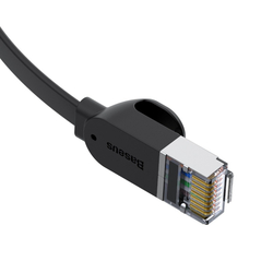 Baseus Cat 6 UTP Ethernet kabel RJ45 plochý 1m černý