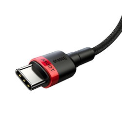 Baseus Cafule PD2.0 100W bleskové nabíjení USB pro kabel typu C (20V 5A)2m - červený černý