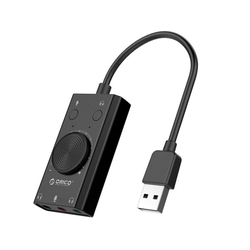 Orico multifunkční externí zvuková karta USB 2.0, 10 cm