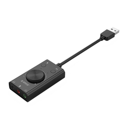 Orico multifunkční externí zvuková karta USB 2.0, 10 cm