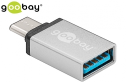 Adaptér Goobay USB-C na USB 3.0 stříbrný