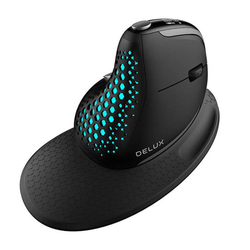 Bezdrátová ergonomická myš Delux M618XSD BT+2,4G RGB