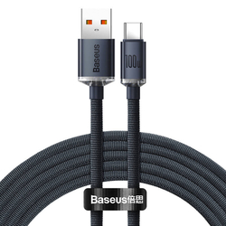 Baseus Crystal Shine kabel USB na USB-C, 100W, 1,2 m (černý)