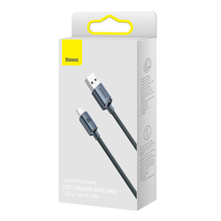 Baseus Crystal Shine kabel USB na USB-C, 100 W, 2 m (černý)