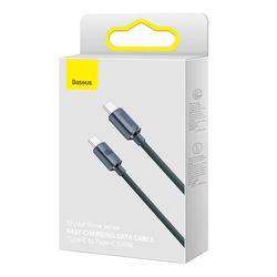 Baseus Crystal Shine kabel USB-C na USB-C, 100W, 1,2 m (černý)