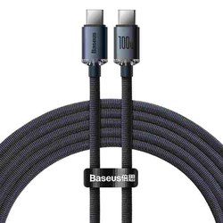 Baseus Crystal Shine kabel USB-C na USB-C, 100W, 1,2 m (černý)