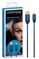 CICKTRONIC USB 3.0 - USB-C kabel 0,5m