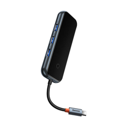 Adaptér 4w1 Baseus Hub USB-C na 4xUSB 3.0 (tmavě šedý)