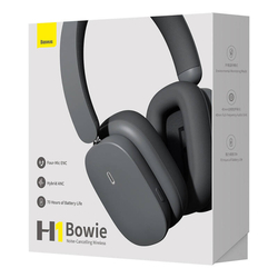 Bezdrátová sluchátka Baseus Bowie H1 Bluetooth 5.2, ANC (šedá)