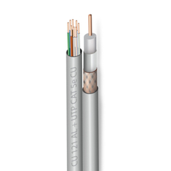 2v1 kabel CAT5e CU kroucený pár + RG6 CU anténa 150m