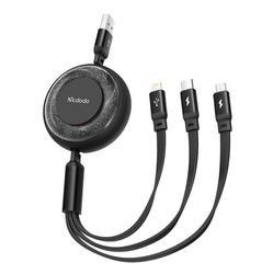 Kabel 3v1 z USB na USB-C / Lightning / Micro USB, Mcdodo CA-3570, 1,2 m (černý)