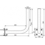 Ohýbaný balkonový stojan L-40cm přední UBC-38/400-Z