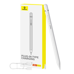 Aktivní stylus Baseus Smooth Writing Series s bezdrátovým nabíjením, USB-C (bílý)