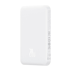 Magnetická mini powerbanka Baseus 5000mAh, USB-C 20W (bílá)