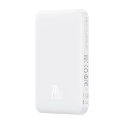 Magnetická mini powerbanka Baseus 5000mAh, USB-C 20W (bílá)