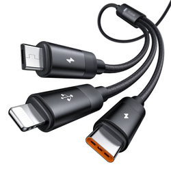 Kabel 3v1 USB na USB-C / Lightning / Micro USB, Mcdodo CA-5790, 3,5 A, 1,2 m (černý)