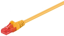 CAT 6 U/UTP LAN Patchcord kabel, ŽLUTÝ, 15m