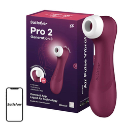 Masážní přístroj na klitoris s aplikací Satisfyer Pro 2 Generation 3 (červený)