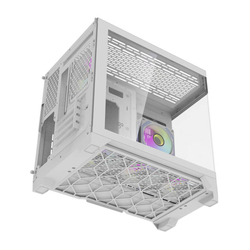 Počítačová skříň Darflash FT418 + 6 ventilátorů aRGB (bílá)