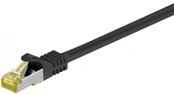 CAT 7 S/FTP LAN Patchcord kabel, černý - 5m