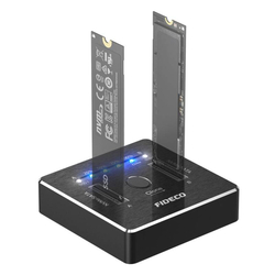 Dokovací/klonovací stanice pro SSD M.2 NVMe/SATA 20Gbps FIDECO M2288 (USB 3.2, UASP, TRIM)