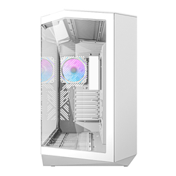 Počítačová skříň Darkflash DY470 (bílá) + 4 ventilátory + držák GPU