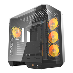 Počítačová skříň Darkflash DY470 (černá) + 4 ventilátory + držák GPU