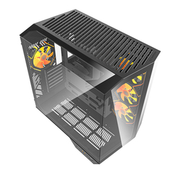 Počítačová skříň Darkflash DY470 (černá) + 4 ventilátory + držák GPU