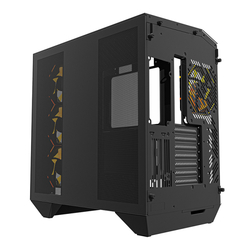 Počítačová skříň Darkflash DY470 (černá) + 4 ventilátory + držák GPU