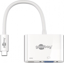 Adaptér Goobay USB-C na VGA + USB-C PowerDelivery